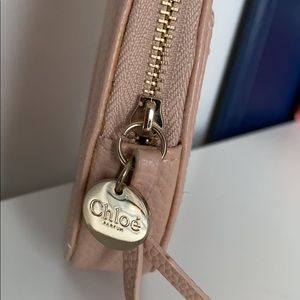 Chloe light pink circle pouch